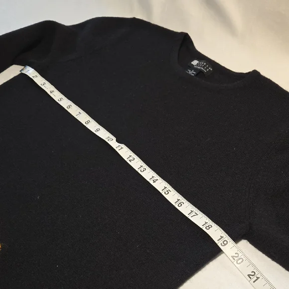 Carole Little Black Sweater with Colorful Mushroom Design - Picture 5 of 7